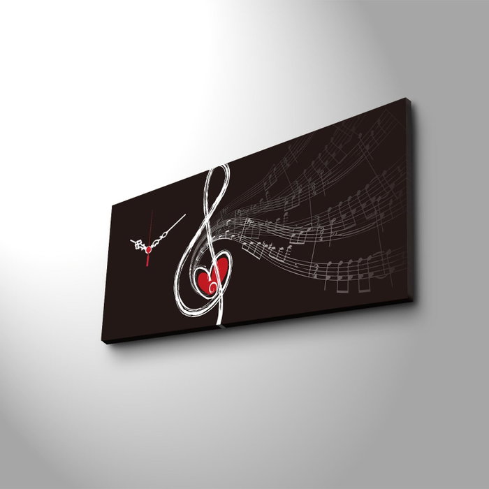 Wallity Reloj de Pared Decorativo de Lienzo Multicolor 30 x 70 cm